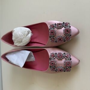 Elegant Pink Embellished Women's Shoes